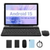 Tableta Android PRITOM 15 de 10,1 inch, 16 GB de RAM, 64 GB de ROM, con funda con teclado y bolígrafo, cámara doble, batería de 8MP, 6000mAh, regalo Ideal para la escuela y el día a día