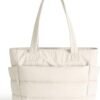 Women's Solid Color Quilted Tote Bag, Lightweight Puffer Design Shoulder Bag for Travel & Work & Beach, Casual Trendy Versatile High-quality Daily Commuting Bag, women's bags